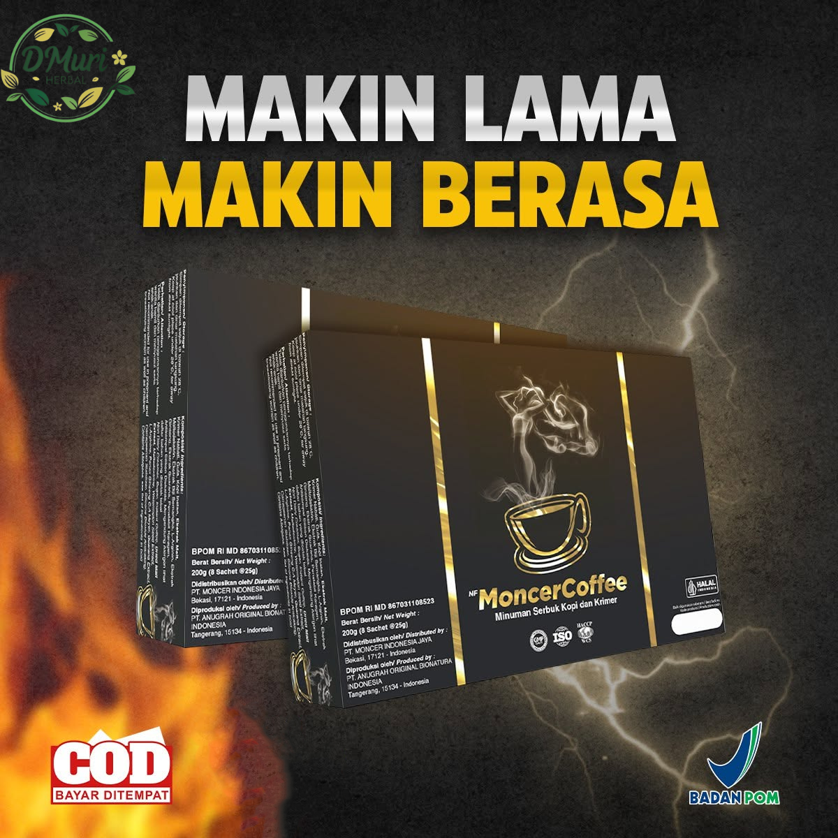 Kopi Moncer Makin Lama Makin Berasa - COD Bayar Di Tempat